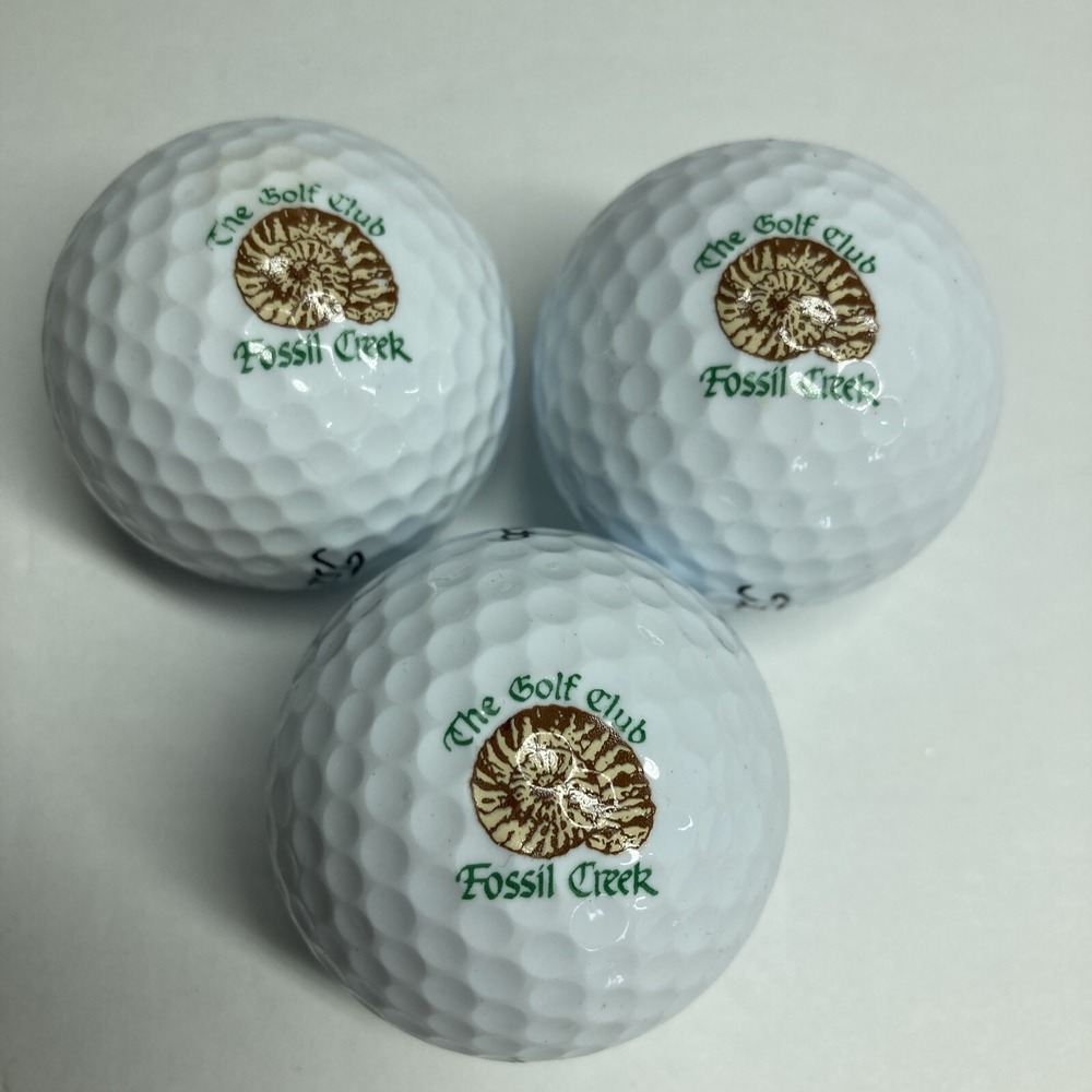 Fossil Creek Golf Club Logo‎ Golf Balls Titleist Fort Worth Texas Used Set of 3